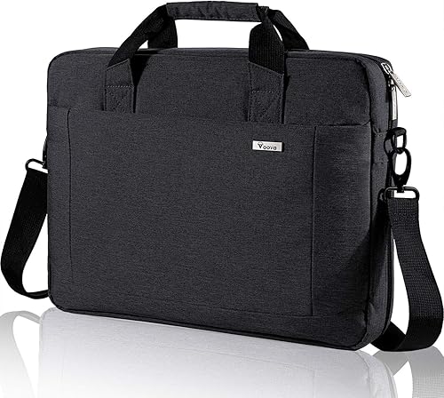 Voova Bolsa para laptop de 15.6 15 14 pulgadas, bolsa de mensajero expandible de hombro para computadora, estuche de transporte impermeable con