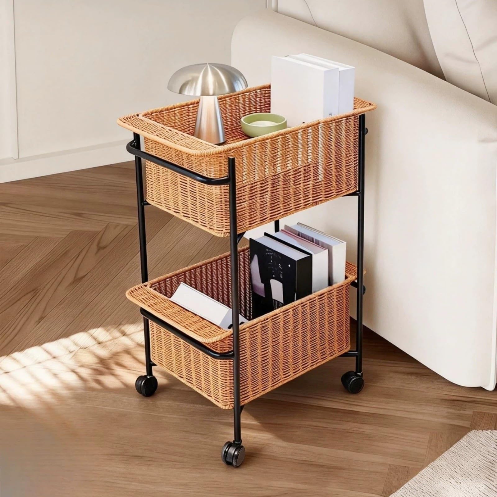 Carro rodante utilitario Carro de Almacenamiento rodante, Estante Organizador Utilidad móvil for Cocina, Sala Estar y baño