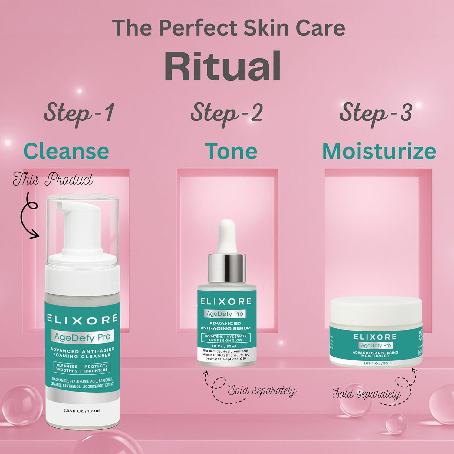 AgeDefy Pro Niacinamide Face Cleanser for Women | Daily Anti-Wrinkle & Calming Facial Wash with Aloe Vera & Green Tea | Removes Makeup & Oil, Deep Cleansing & Hydrating Face Wash (100ml) - Image 8