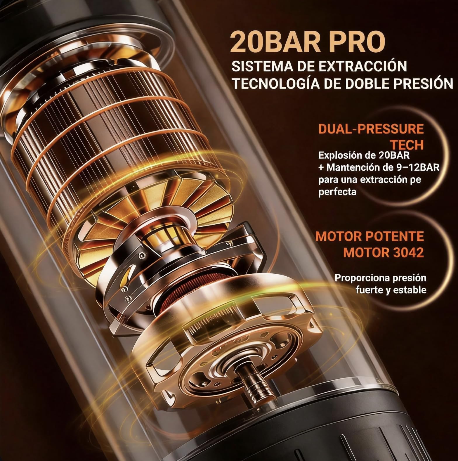 Cafetera Espresso Portátil 20 Bar, Cafetera de Viaje 3 en 1 Compatible con Cápsulas Nespresso y Café Molido, Autocalentamiento, Batería 7800 mAh USB-C, Uso en Coche, Casa y Oficina