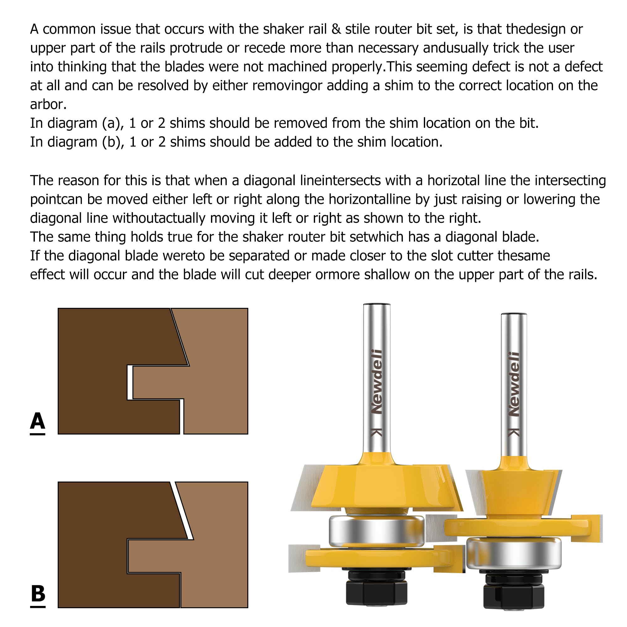 Shaker Rail & Stile Router Bits - Woodworking Set -6