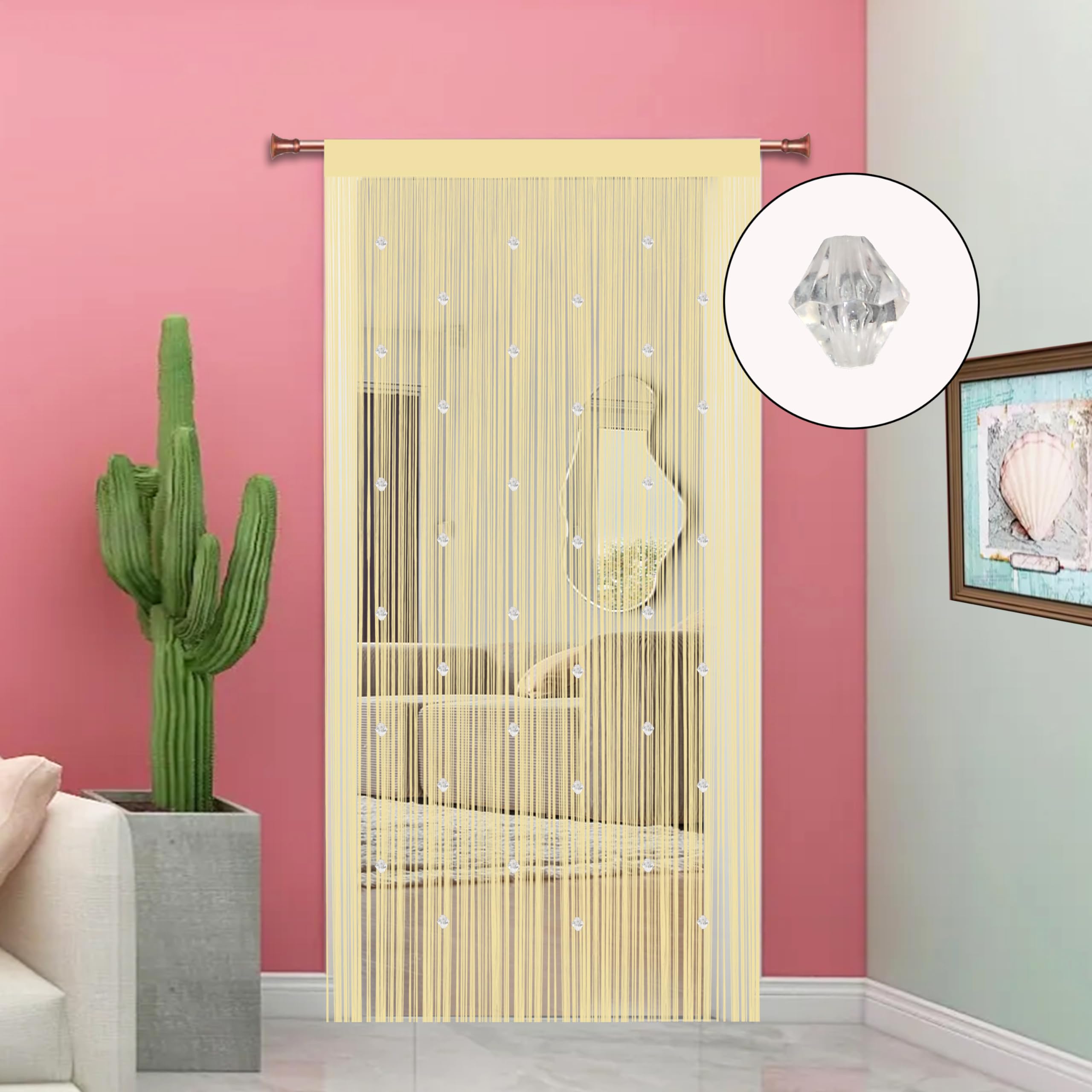 Taiyuhomes Beaded Fly Insect Curtains Fly Screen For Doors Curtain