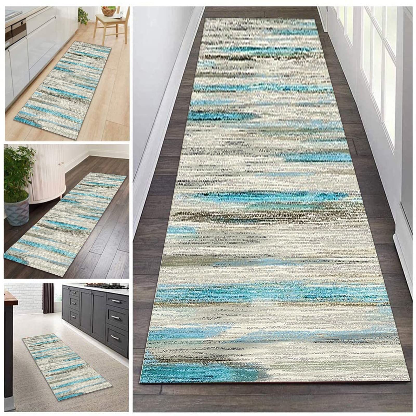 Tapis de couloir de qualité supérieure bleu pour un grand hall d'hôtel