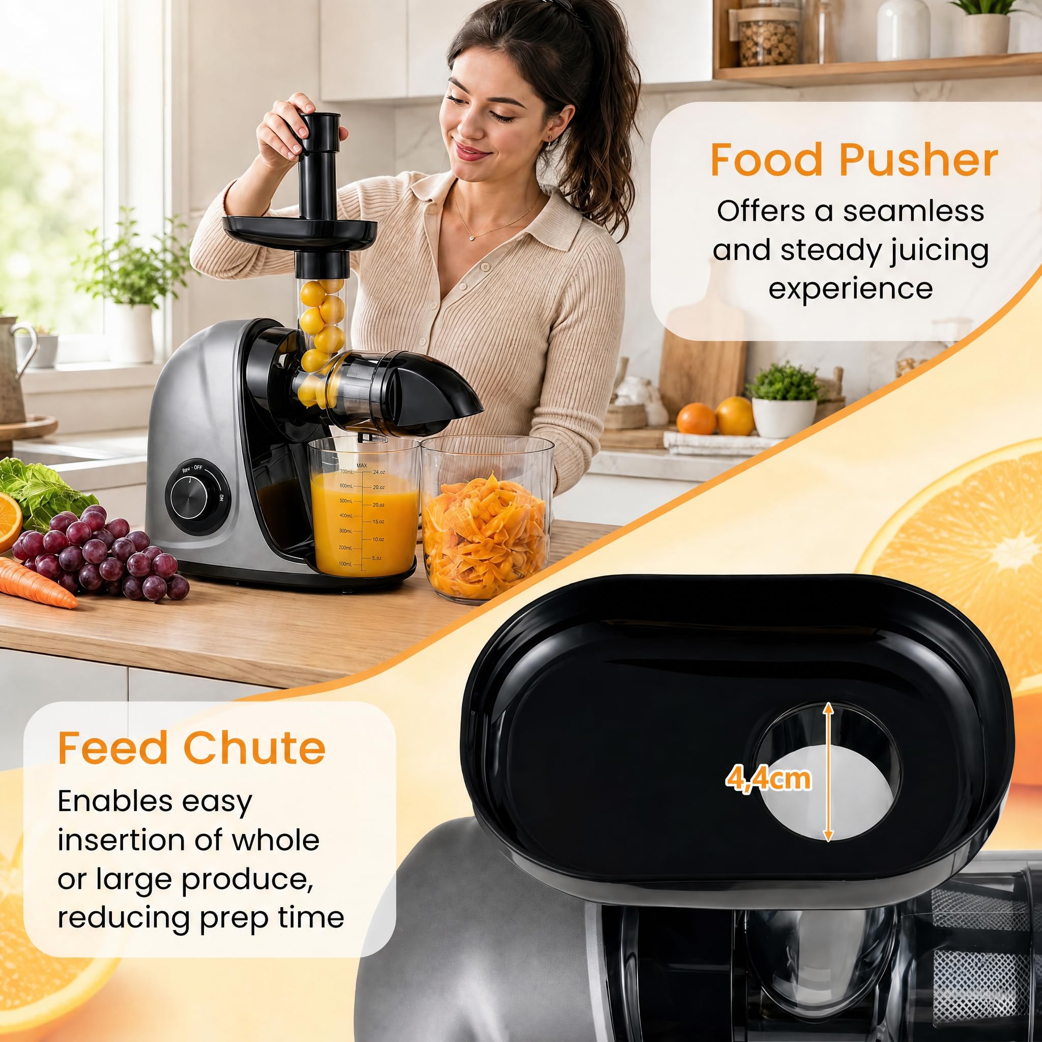 LIFEZEAL Estrattore Frutta e Verdura 150W con Resa del 95%