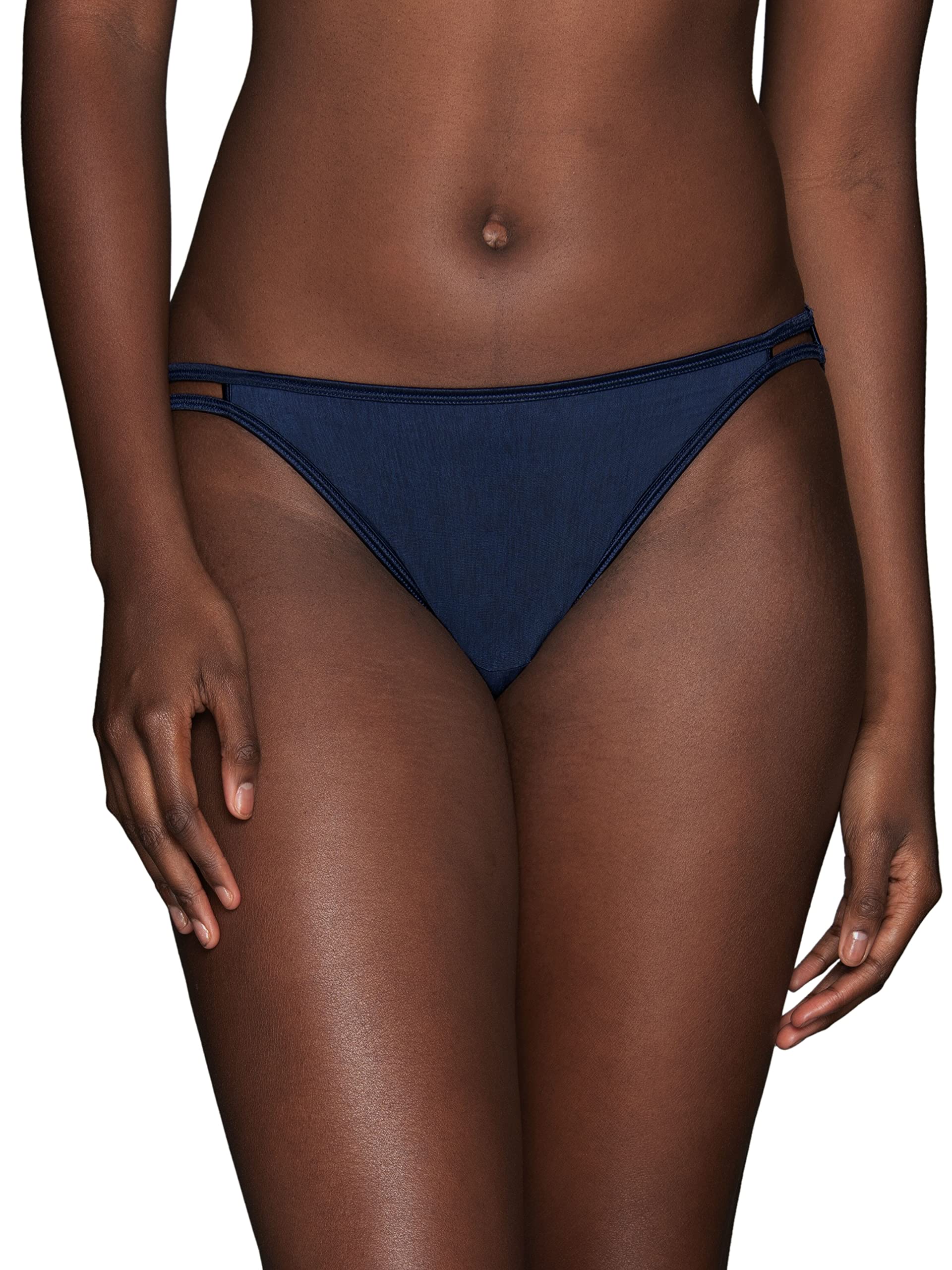 Vanity Fair Women's Illumination String Bikini Panties, Silky Stretch & Satin Trim