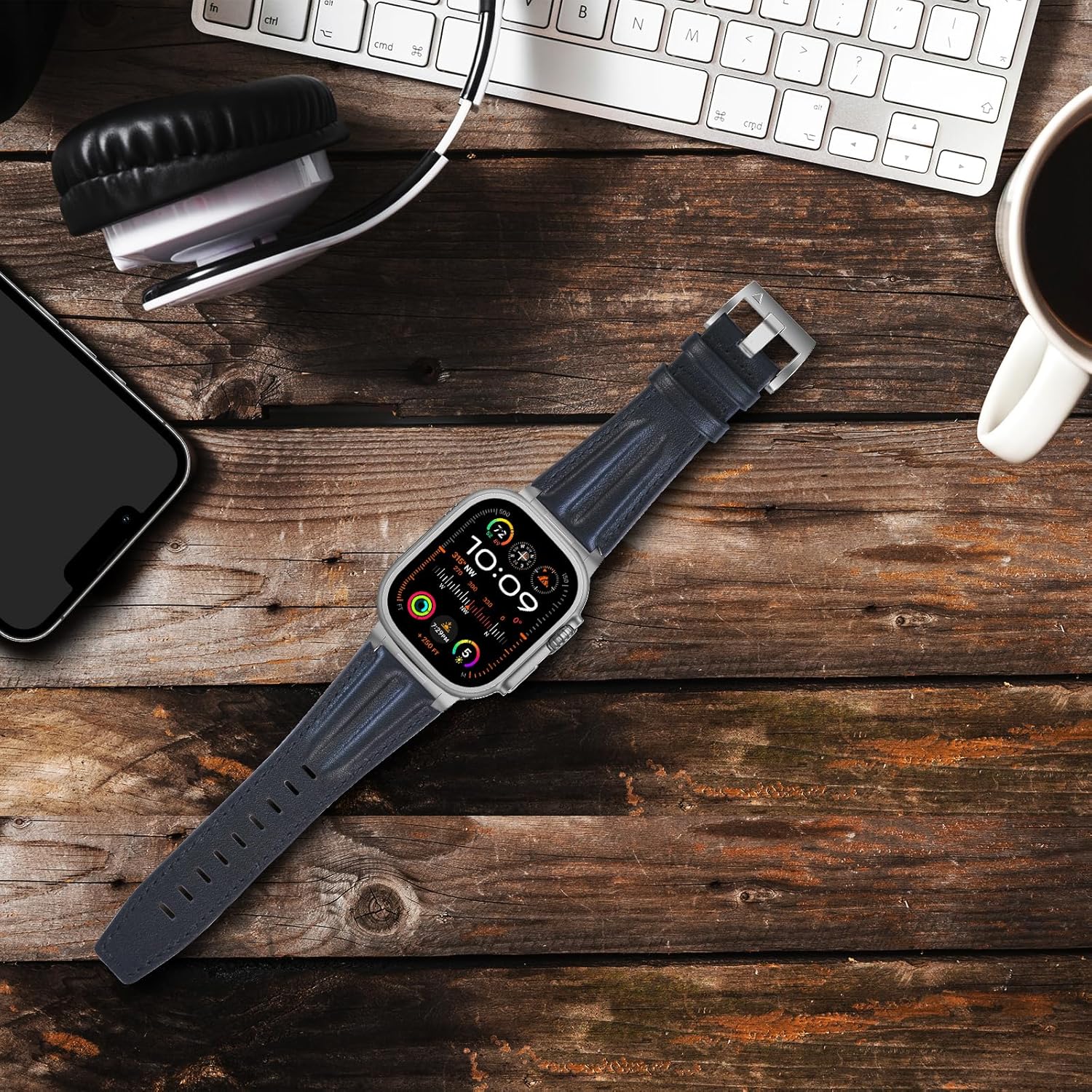 Top Grain Genuine Leather Compatible with Apple Watch Ultra 3 Band 49mm 46mm 45mm 44mm 42mm, Handcrafted Vintage Leather Strap for Women Men iWatch Ultra 2/1 Series 11 10 9 8 7 6 5 4 3 SE - Image 7