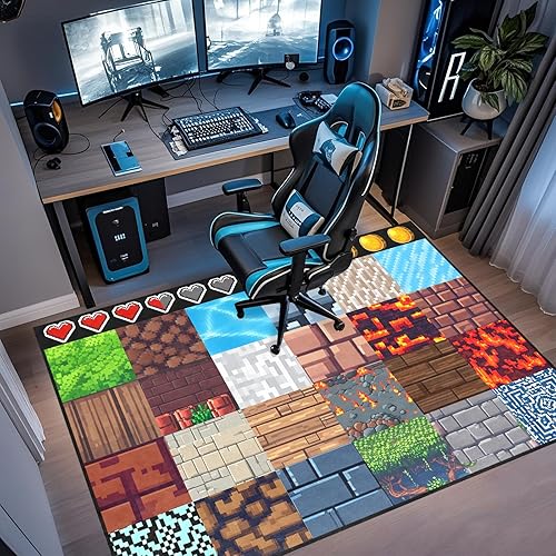 Miniatura 2 de Alfombras de juego para niños, alfombra de sala de juegos para adolescentes y niños, alfombra para sala de juegos, dormitorio, sala de estar,