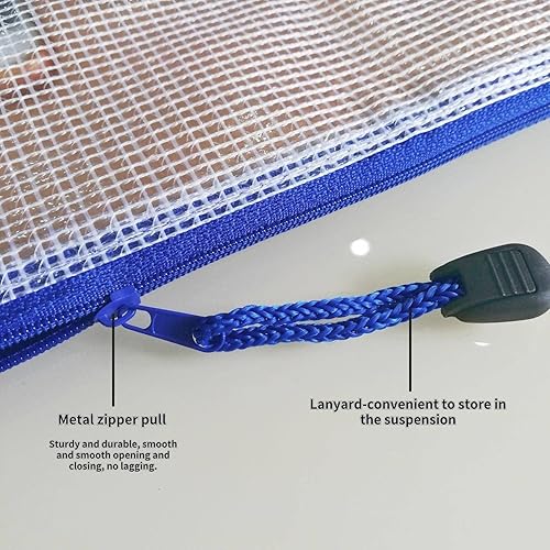 Miniatura 4 de FOGMETROP 10 piezas de bolsa de plástico de malla con cremallera bolsa de almacenamiento de archivos de papel A4 B4 A5 B5 B12 bolsa de