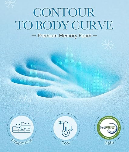 Miniatura 7 de BDEUS Cubrecolchón impermeable de doble capa tamaño Queen para niños, mascotas y alergias, colchón con relleno alternativo de plumón suave y funda