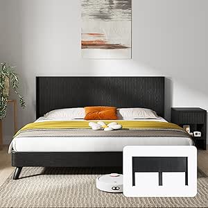 Amazon.com - YHUBHSIS 43.3" H Wooden King Headboard Only, Wood Wall