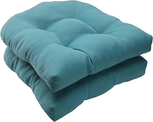 Pillow Perfect 613918 Forsyth - Cojín cuadrado para asiento de piscina, 20 x 20 pulgadas