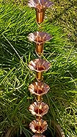 Vista 2 de Stanwood Rain Chain Morning Glory - Cadena de lluvia de cobre, 8 pies
