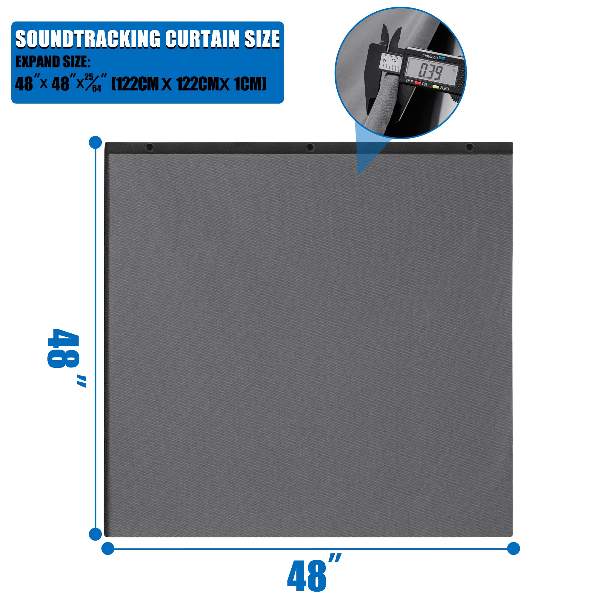 Sound Absorption Sheet, Sound Dampening Curtain Noise Blackout Absorption, Sound