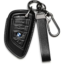 Leather Key Fob Cover Compatible with BMW