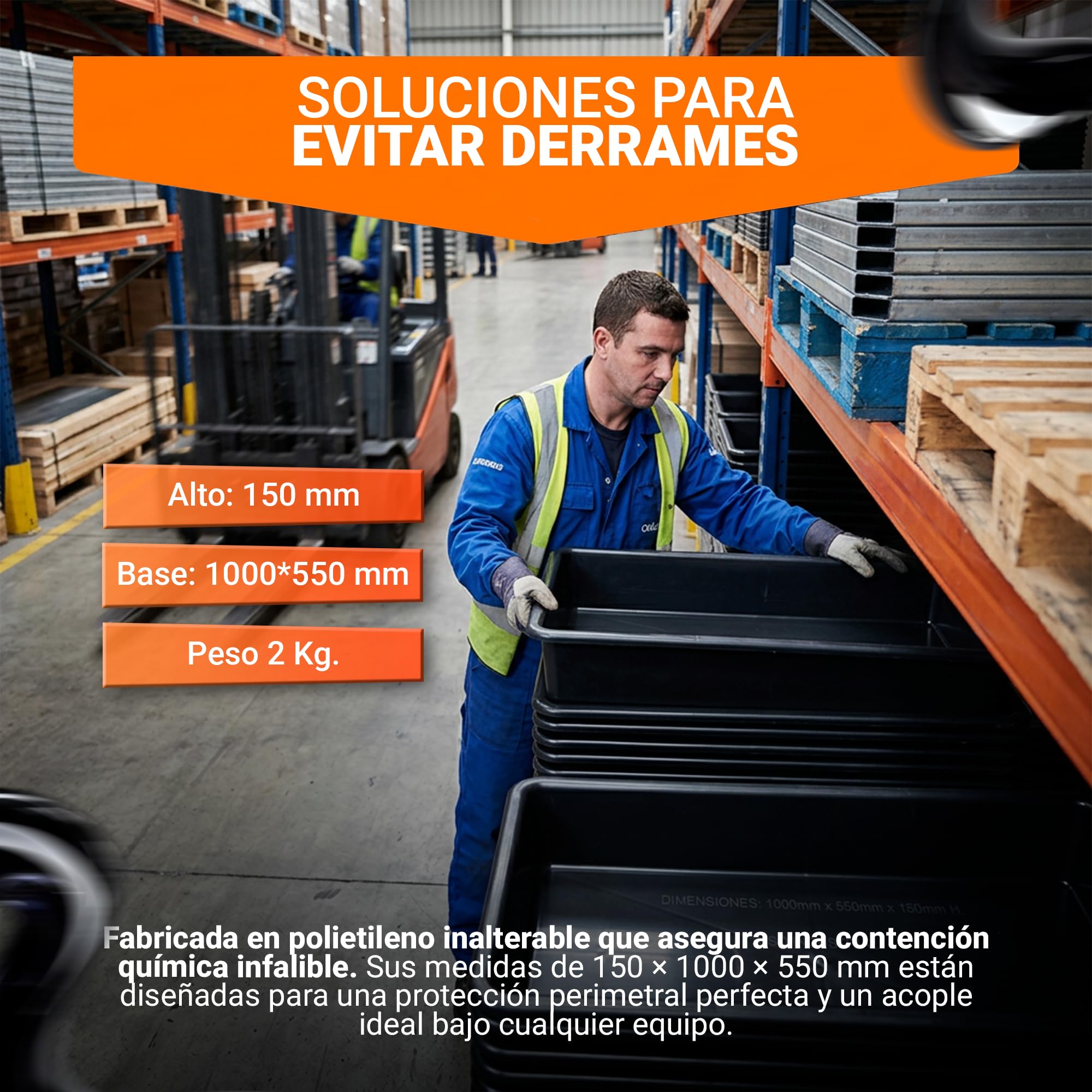 Cubeto Retención 65L | Almacenamiento, Polietileno y Goteo