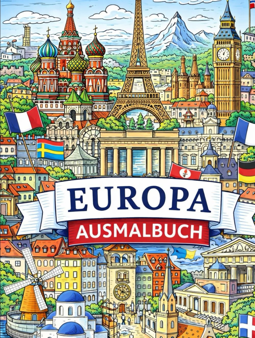Europa und seine Hauptstädte: Ein Ausmalbuch