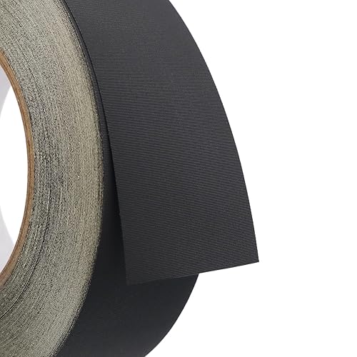 Miniatura 10 de Cinta aislante eléctrica negra, 0.3 pulgadas x 100 pies (0.315 in x 98.4 ft), cinta adhesiva de tela de acetato para laptop, arnés de cables de