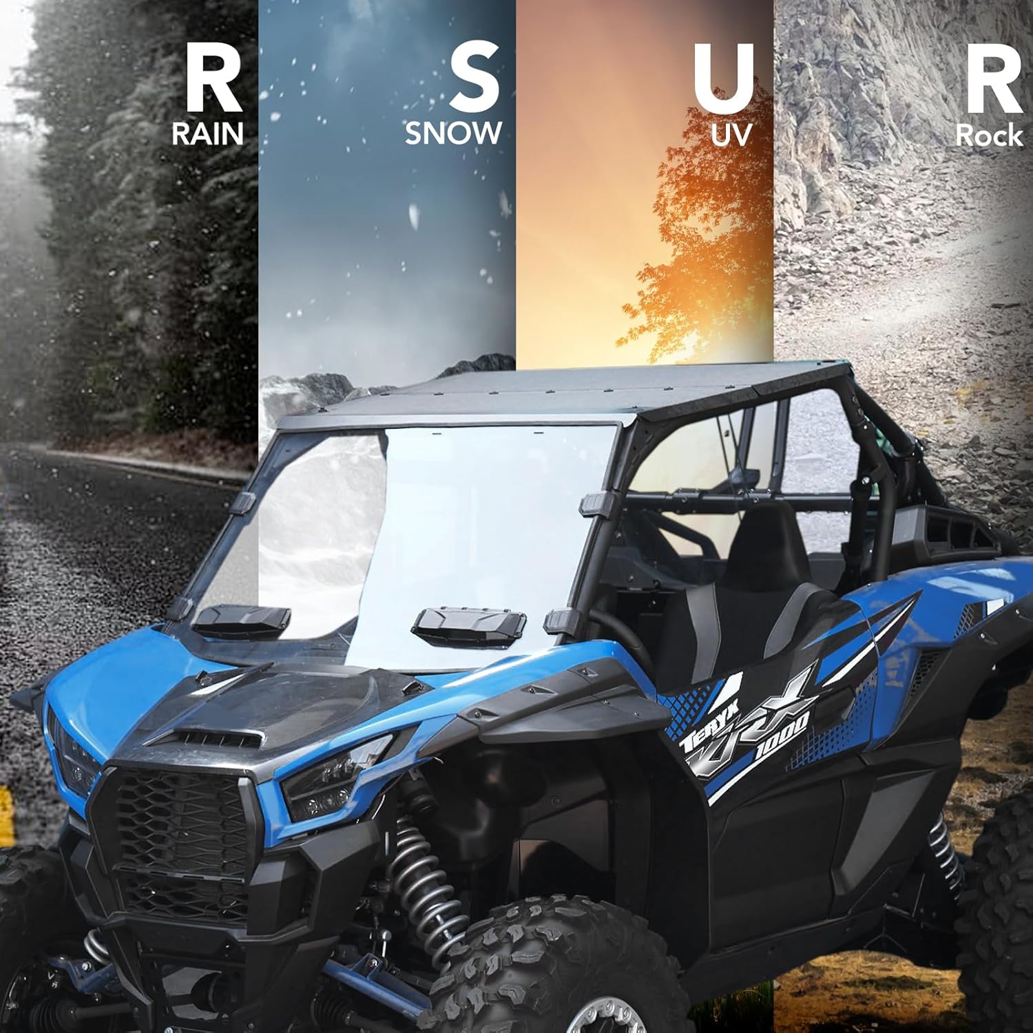 UTV Windshield Vent Self Install Kit for Can-am Maverick Commander, UTV Roof Air Ventilation Accessories for Hard Coated Polycarbonate Window Vents Fits for Polaris RZR General Ranger