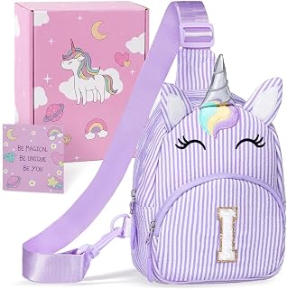 COSHAYSOO Unicorn Purse 3 4 5 6 Year Old Girl Birthday Gift Kids Bag Purple