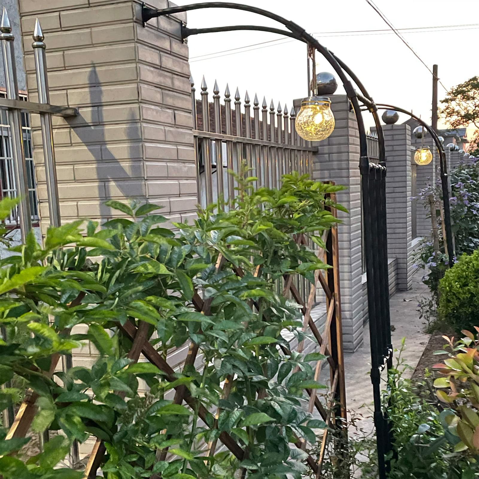 Arche De Jardin Demi-cercle En Acier Galvanisé - Support Pour Plantes Grimpantes, Rosiers, Glycines - 120x240 Cm
