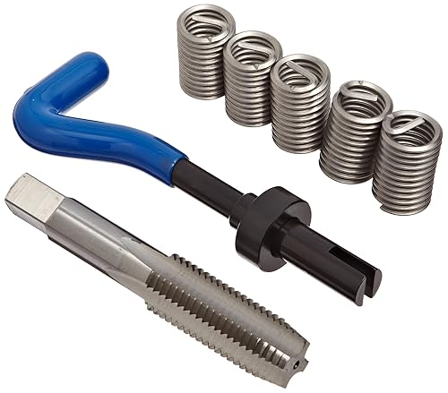 Miniatura 35 de E-Z Lok EK30820 - Juego de insertos roscados helicoidales, acero inoxidable 304, tamaño de rosca 1/4"-28, longitud instalada 0.500" (paquete de 10)