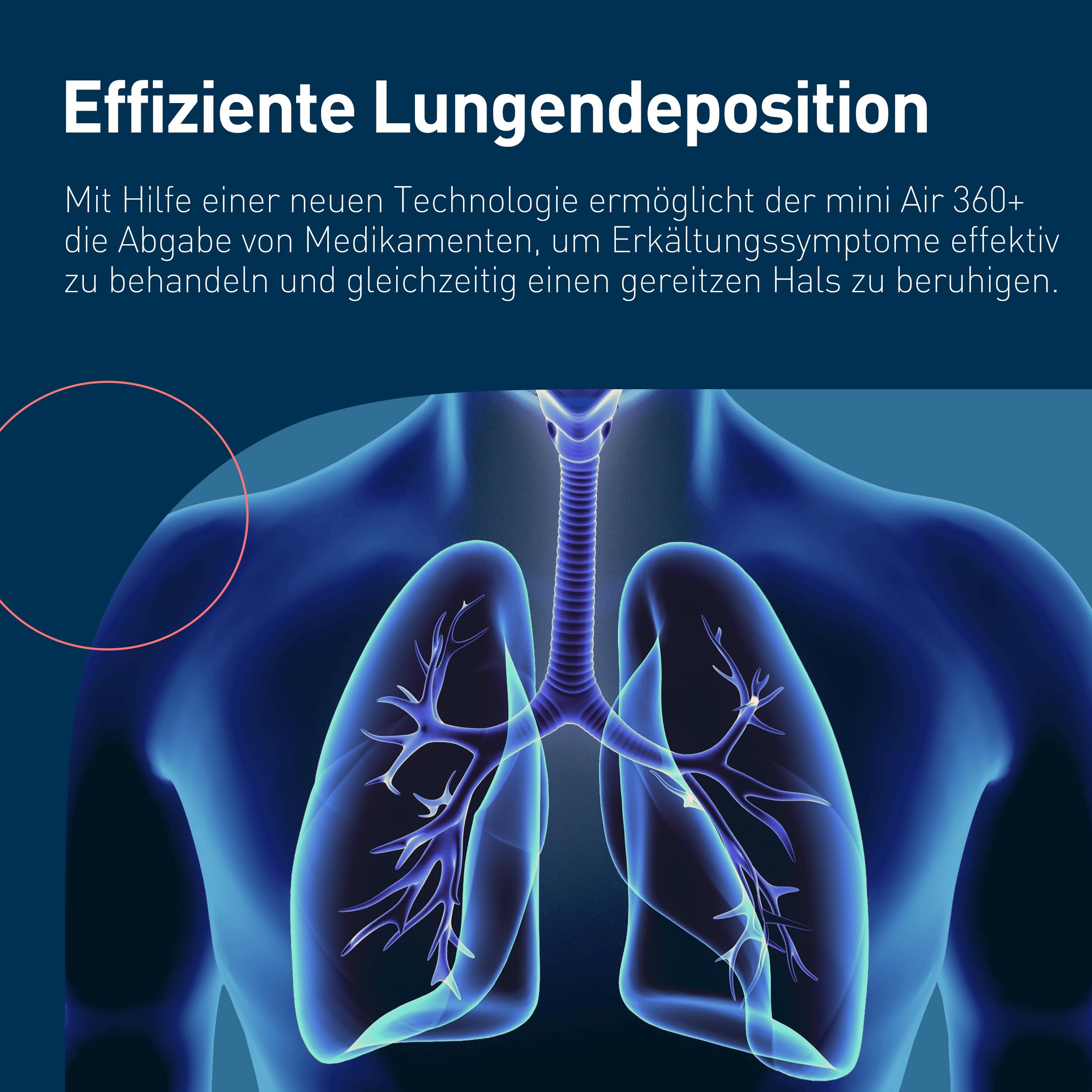 mini Air 360+ vertrieben von OMRON | Tragbares, geräuschloses Inhalationsgerät für Erwachsene & Kinder | Inhalator inkl. zwei Masken+Mundstück | Linderung von Husten & Erkältung | Laden mit Micro-USB