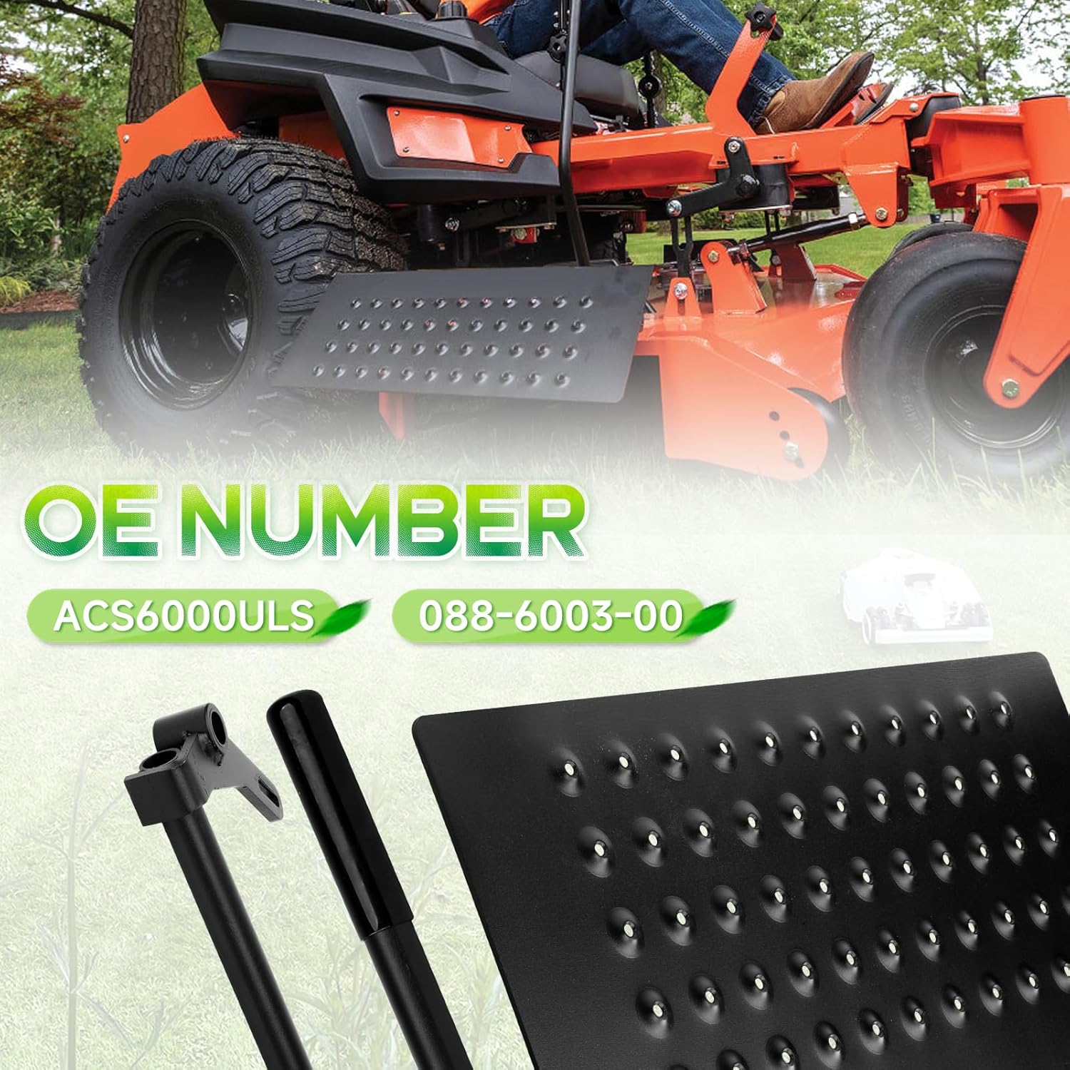 ACS6000ULS Mower Chute Blocker, Advanced Chute System Fit for Ferris, Exmark, Gravely, Hustler, Kubota, Great Dane, Zero Turn Mowers, OE 088-6003-00