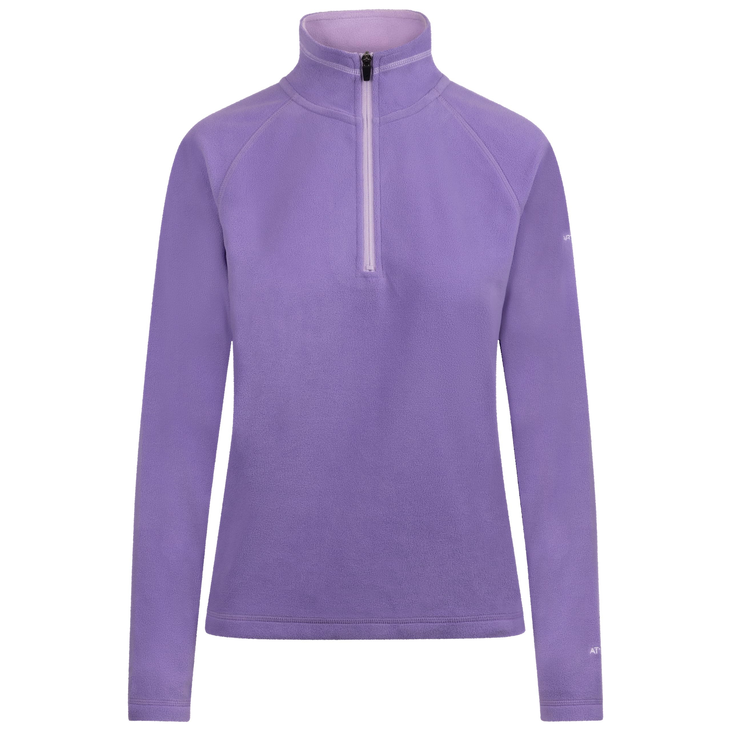 Trespass Women's Wisteria Fleece Jacket Skylar - Microfleece, Airtrap, 1/2 Zip Neck, Contrast Inner Collar And Trims, Knitted, 100% Polyester