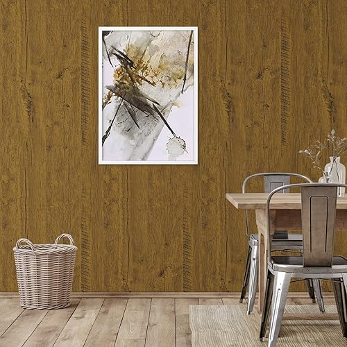 Miniatura 3 de Abyssaly Papel de contacto de grano de madera para gabinetes, 17.7 x 393.7 pulgadas, papel tapiz de madera rústica para encimeras, autoadhesivo,