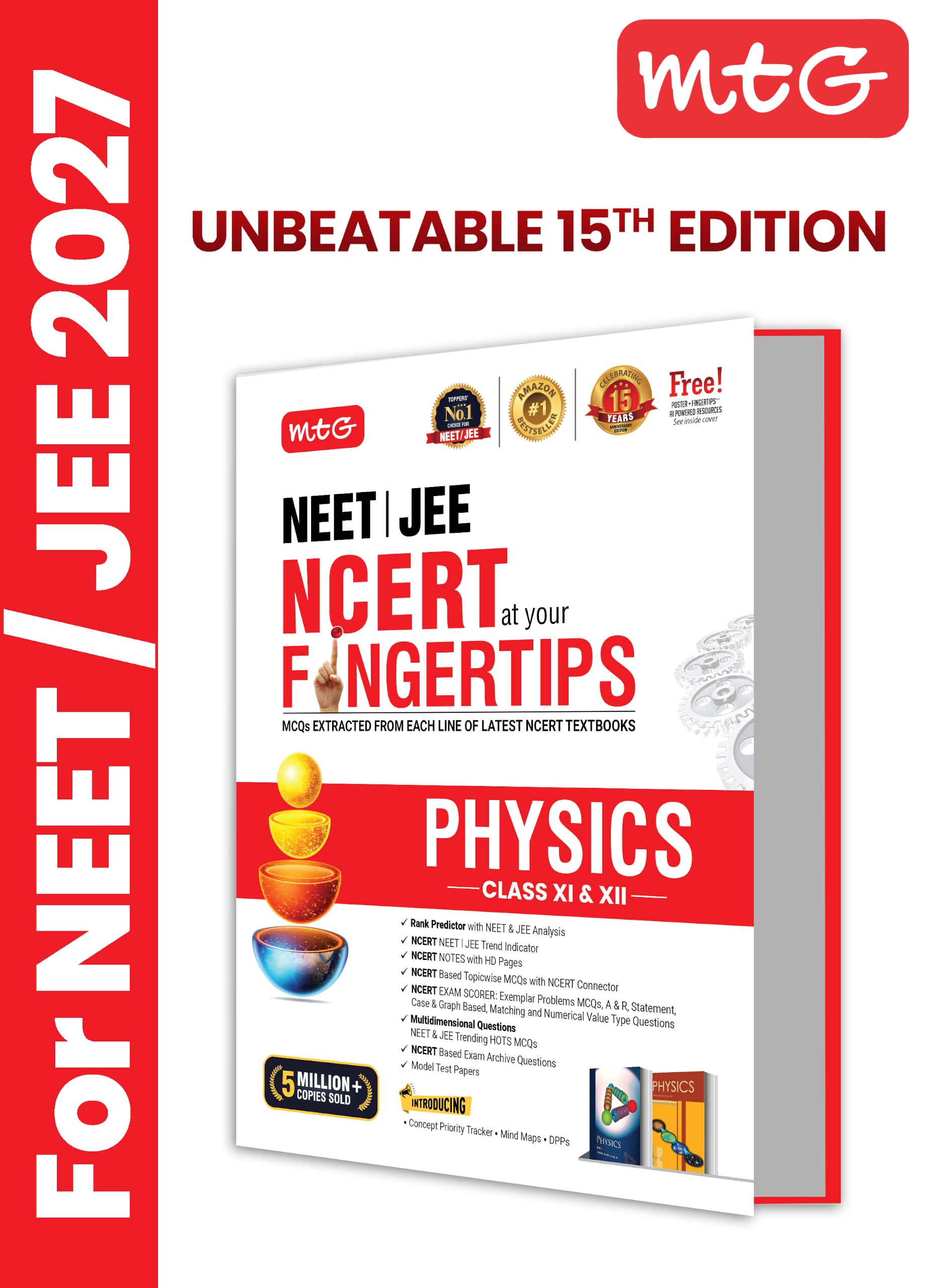MTG NCERT at your FINGERTIPS Physics For NEET & JEE Exam 2026-2027 | NCERT Exam Scorer, Concept Priority Tracker, HOTS MCQs, Mind Maps & DPP with HD ... Edition (Based on NEET/JEE Latest Pattern)