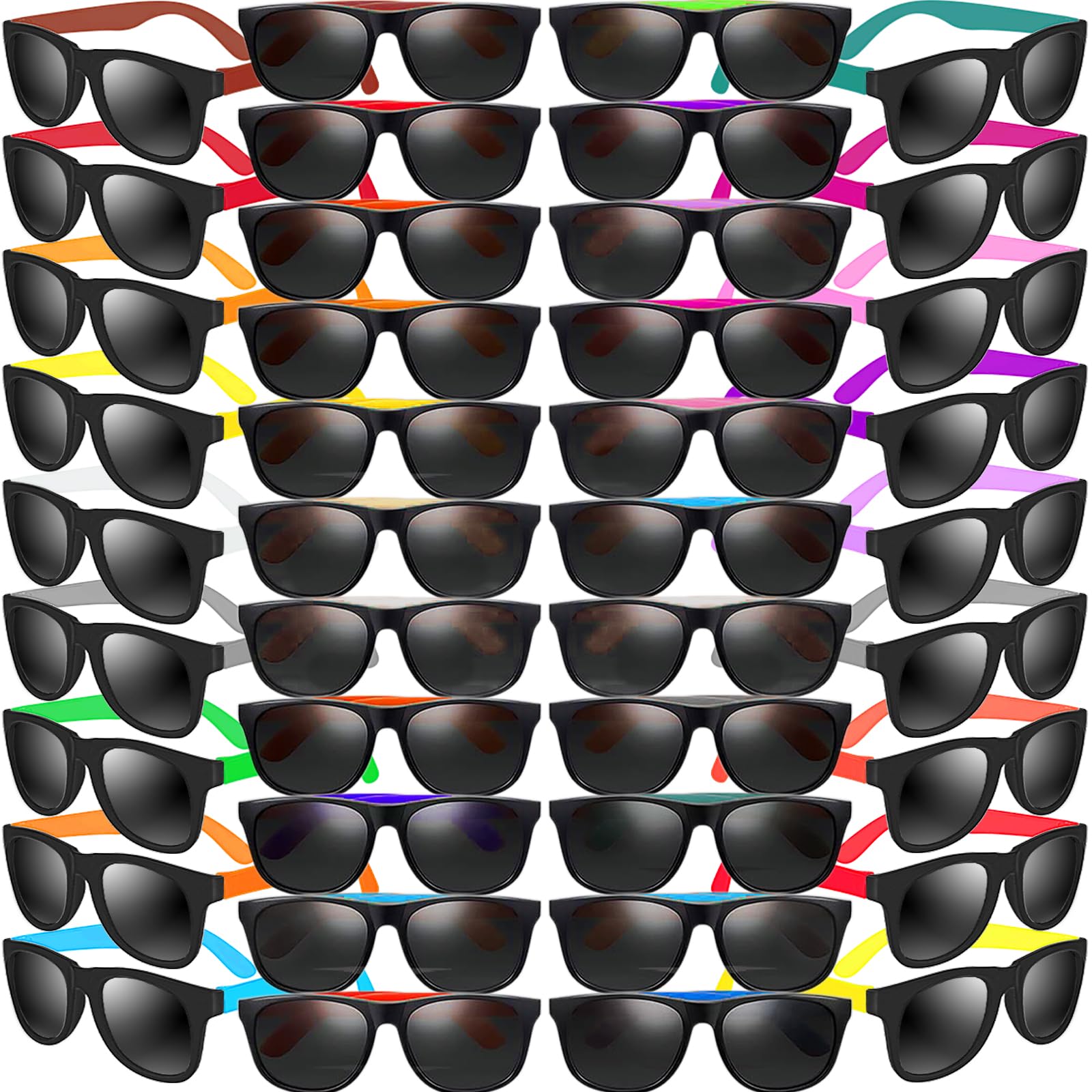 Oleitodh Lentes de sol de neón para fiestas a granel, lentes de sol de neón para niños de los años 80 y 90, coloridos lentes de sol novedosos para adolescentes y adultos