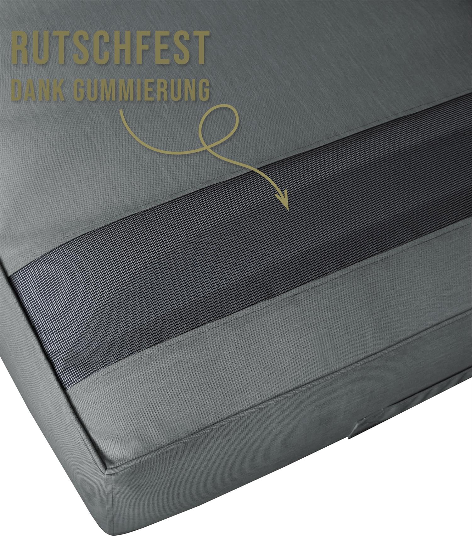 normani Luftmatratze Luftsessel Luftbett Luftsofa 160x82x50 cm mit Kopfteil für In- und Outdoor Farbe Anthrazit Größe OneSize