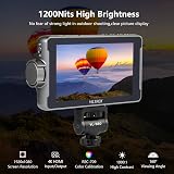 VILTROX Monitor de Campo de Câmera com Tela Sensível Ao Toque Dc-550 Pro 4K Hdmi(5,5") Monitor de Câmera Dslr com Capa Protetora de Bateria 3D Lut Peaking Focus Assist 1200 Nits 160 ° Ângulo de V — imagem 2
