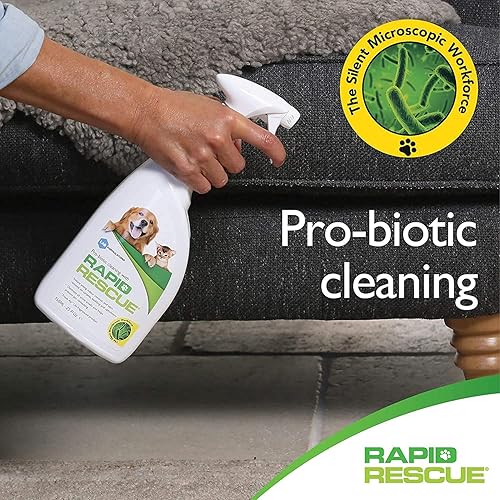 Miniatura 6 de Eliminador de olores para interiores y exteriores para mascotas, perros, gatos, solución verde de acción rápida a base de enzimas, removedor de