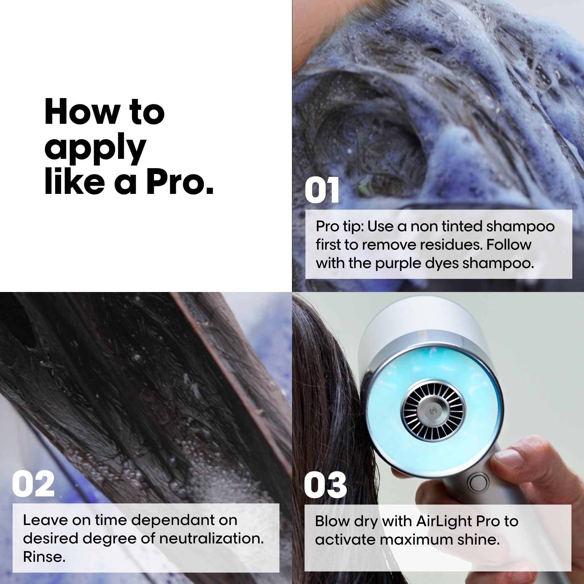 L'Oréal Professionnel Paris Vitamino Color Spectrum Purple Shampoo - Neutralizes Yellow Tones, Enhances Shine & Vibrancy, Maintains Day 1 Hair Color, Hydrates & Strengthens Blonde Hair