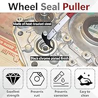 Vista 4 de Herramienta Extractora de Sellos, Herramienta de Extracción de Sellos de Aceite con Doble Gancho, Extractor Universal de Sellos de Rueda Twister