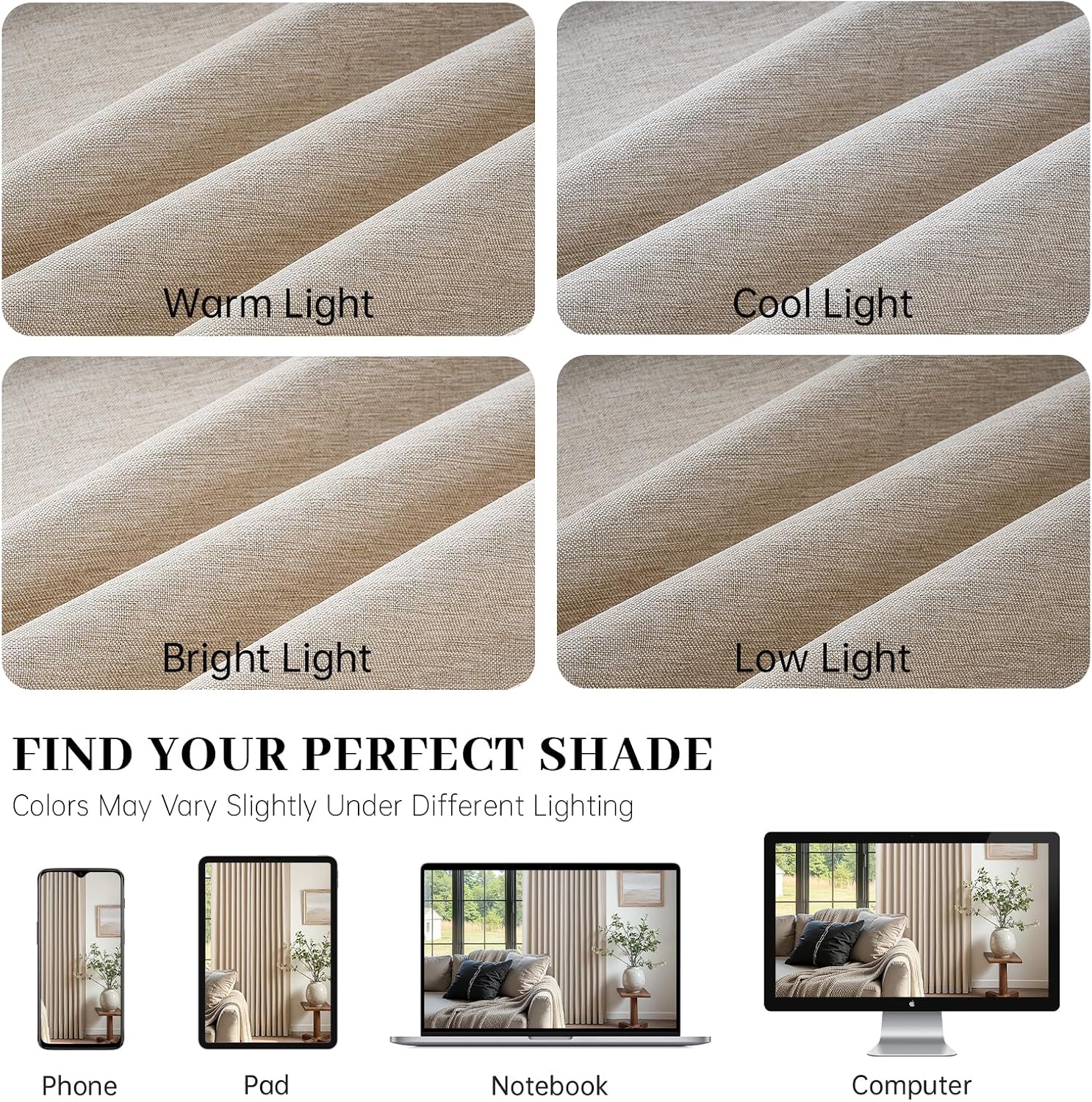 pinch pleated curtains 90 inches long 2 panels set,beige semi sheer blend fabric farmhouse cozy rustic western home decor curtain drapes for living room bedroom,40x90 inch length,apricot linen 40"w x 90"l (pack of 2)