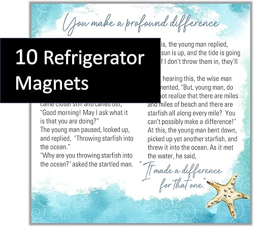 Miniatura 5 de Smiling Wisdom - 10 juegos a granel - Tarjetas de felicitación de historia de estrellas de mar de apreciación del personal de los empleados en