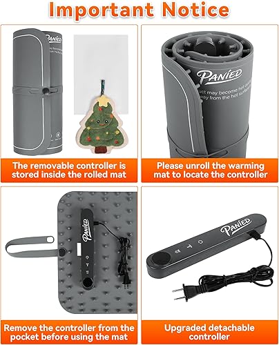 Miniatura 8 de Tapete de calentamiento para alimentos, extra grande XXL de 36 x 16 pulgadas, calentador de alimentos para bufé, tapete de calentamiento de