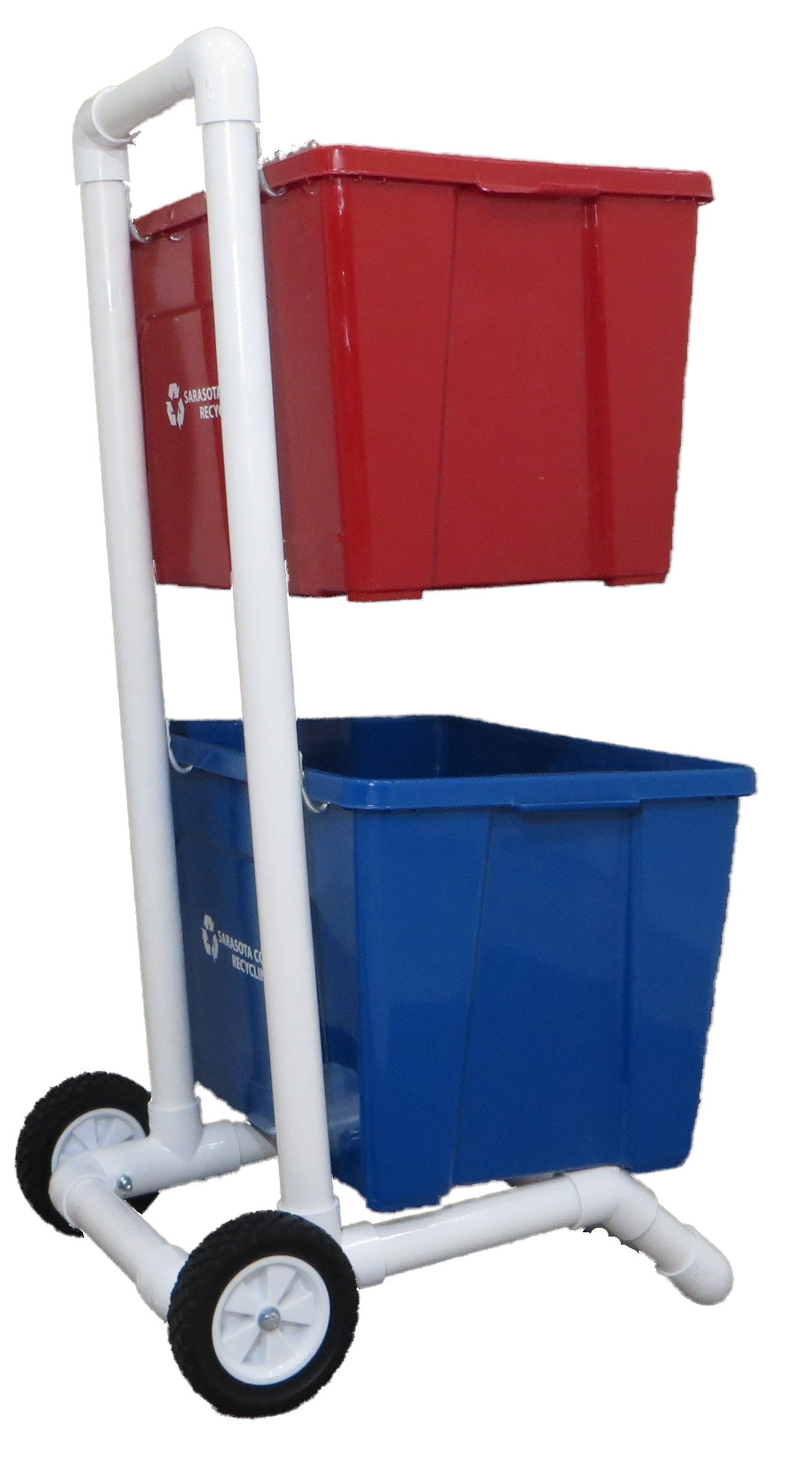 Buy Recycling Cart 2 Wheels 11/2” PVC Heavy Duty Easy Assembly