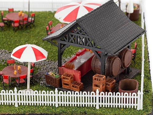 Miniatura 11 de Lionel Anheuser-Busch Biergarten HO Gauge Kit de construcción de tren modelo