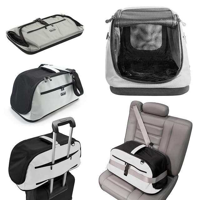 Foto 4 de 8 de Sleepypod Air - Bolsa de Viaje para Mascotas (1 Unidad), Color Plateado