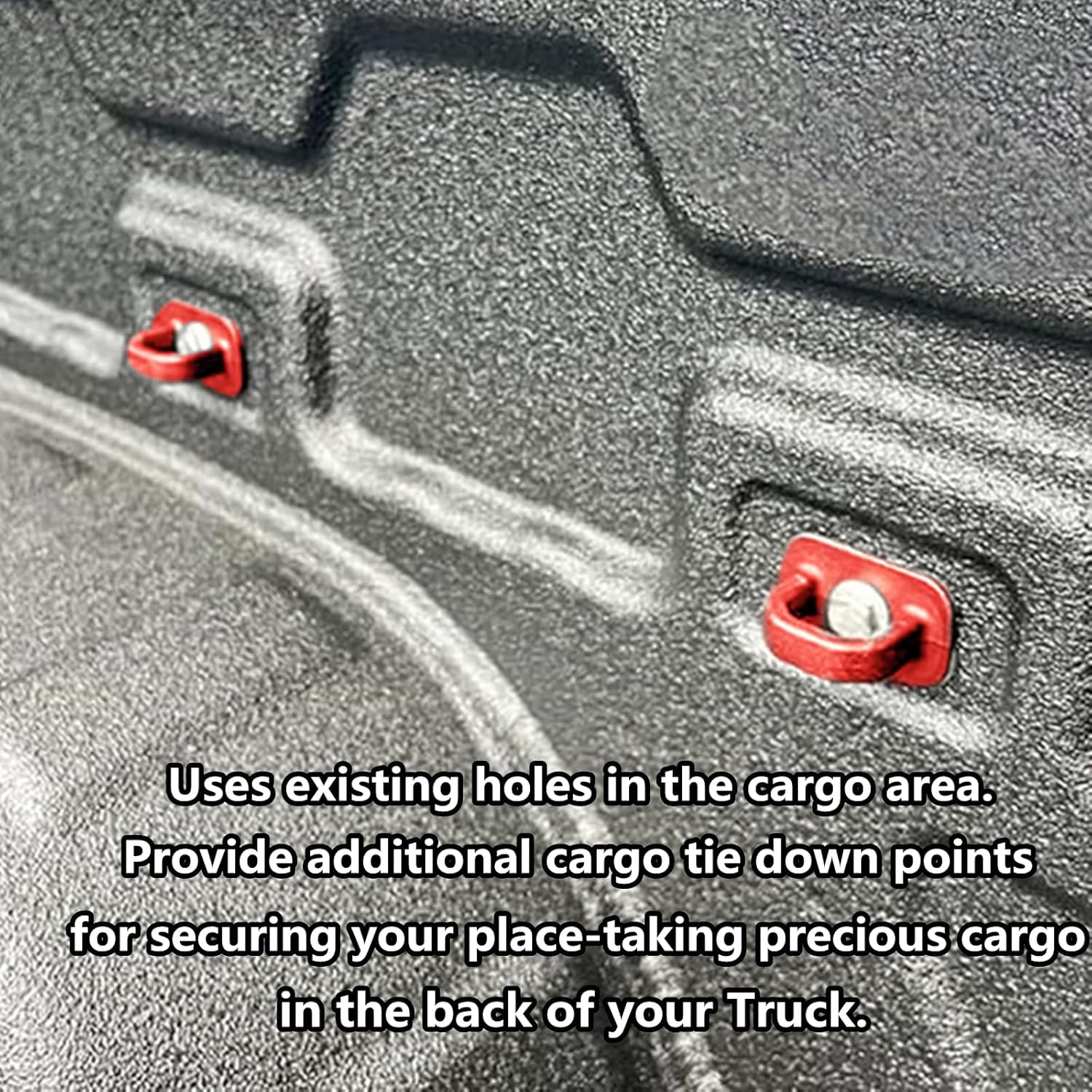 Truck Bed Side Wall Tie Down Anchors Truck Bed Cargo Hooks Compatible with 2007-2023 Chevy Silverado/GMC Sierra and 2015-2023 Chevy Colorado/GMC Canyon, 6Pack, Red