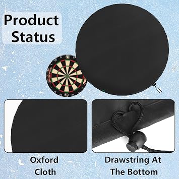 Dartboard Wall Protector Surround, Square Dartboard Surround Guard for Steel Tip Dart Accessories, Matte Black Wall Protection for Man Cave Decor and Home Game Room Practice Setup