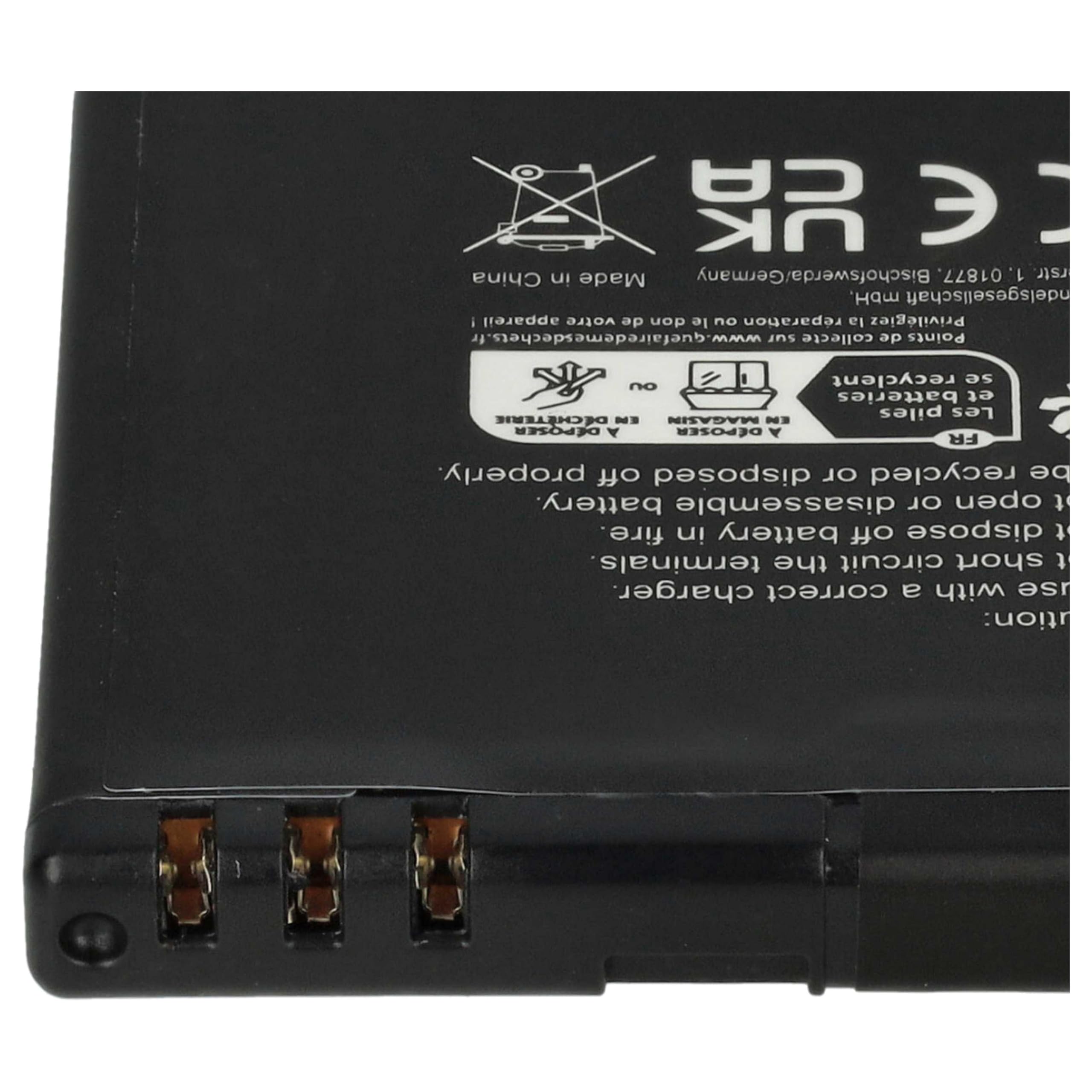vhbw Akumulator kompatybilny z Bea-fon SL630 | SL640 telefon komórkowy smartfon telefon (1100 mAh, 3,7 V, litowo-jonowy)