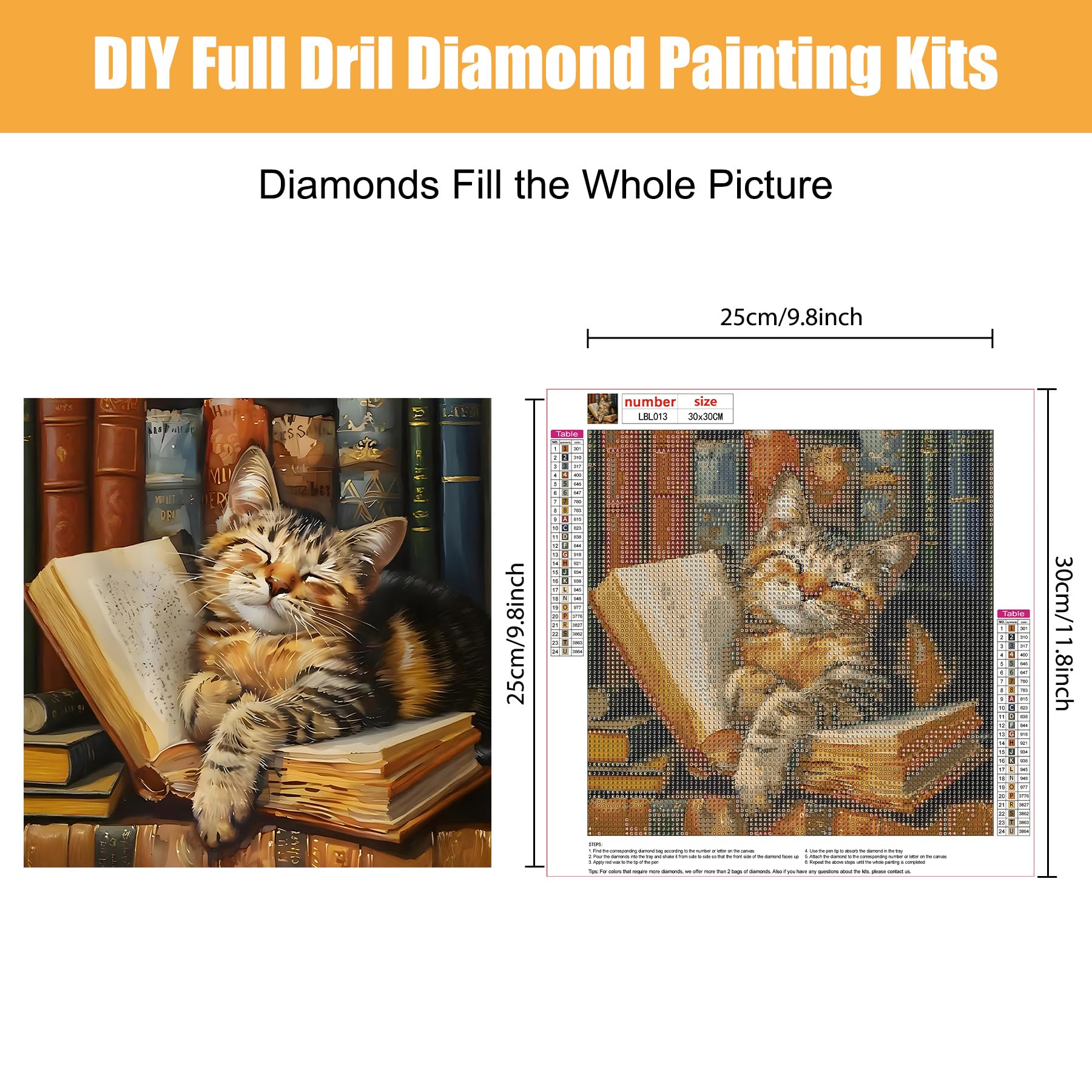 Lot De 4 Kits De Peinture Diamant 5D à Faire Soi-même Pour Adultes - Kit De Peinture Diamant