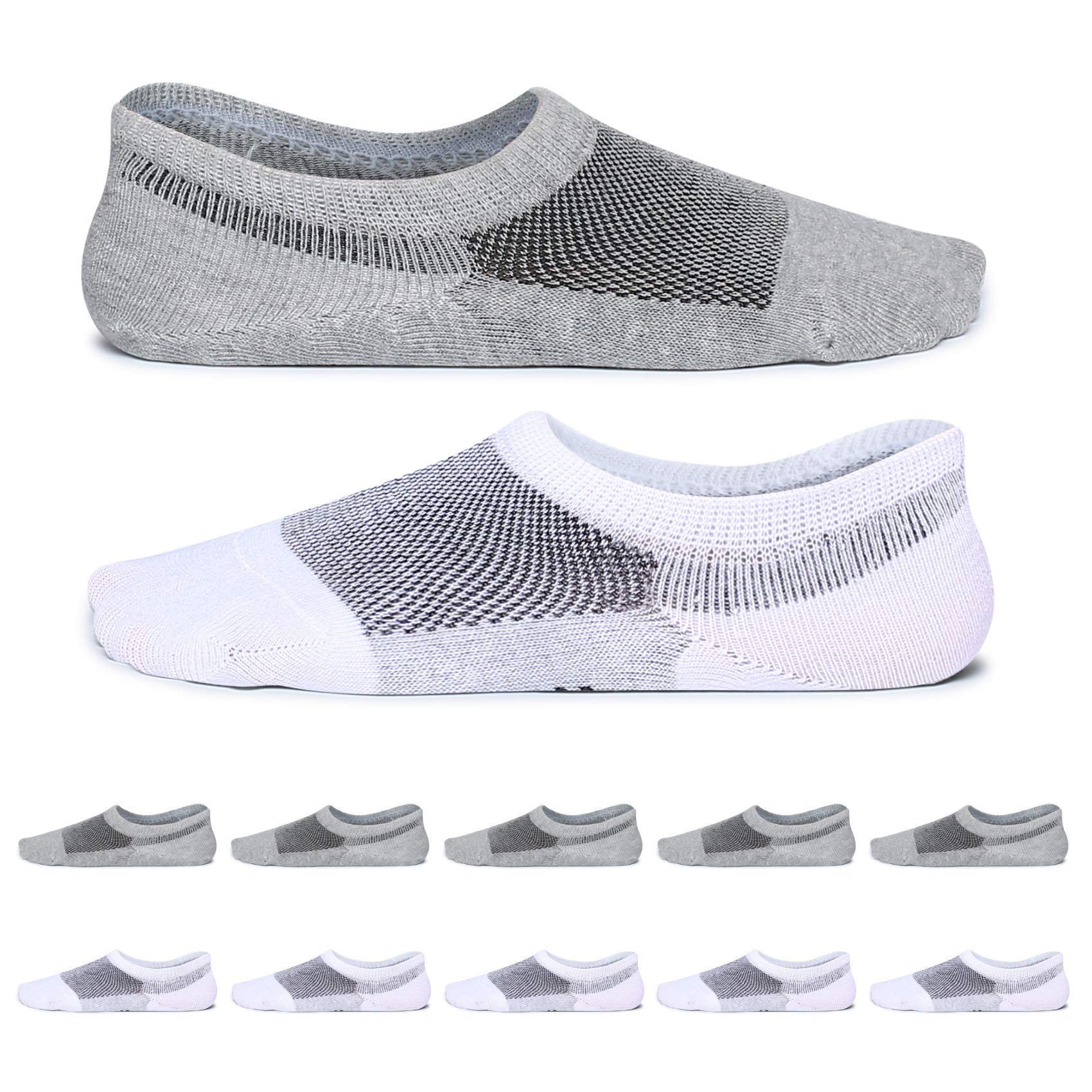 YouShow 10 Paar Sneaker Socken Damen Herren Unsichtbare Füßlinge Kurz Unisex Sportsocken für Damen