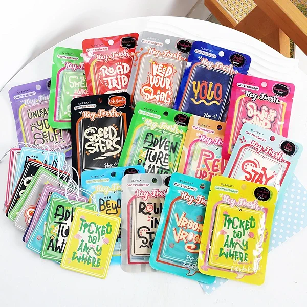14 Pack Car Freshies Trendy Automotive Air Fresheners Hanging Ocean Car Smell Interior Decor