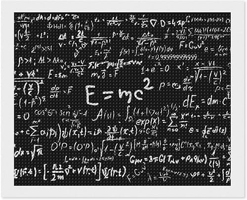 Physics and Math Science Formula Round Diamond Wall Art Kits for Adults Full Drill Painting Gift Home Decor