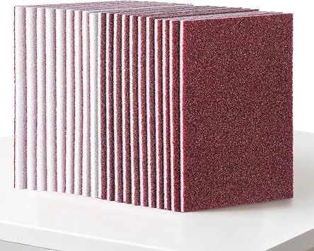 Carborundum Sponge Nano Emery Sponge Brush Eraser Scrub Kitchen Cleaning for Removing Rust Pots,Household Cleaning Tool Dark brown-20pcs